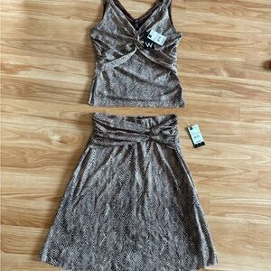 New Vintage JCPenney Work to Weekend 2-Piece Skirt and Sleeveless Top Set